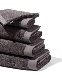 HEMA Handdoeken - hotel extra zacht donkergrijs (donkergrijs)