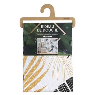 Urban Living Douchegordijn met ringen - palmen - PVC - 180 x 180 cm