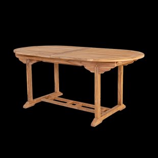 Seff teakhouten uitschuifbare tuin tafel naturel - 180 tot 240 x 90 cm