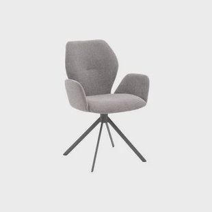 Goossens Eetkamerstoel Hera - Textiel met armleuning