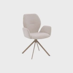 Goossens Eetkamerstoel Hera - Textiel met armleuning