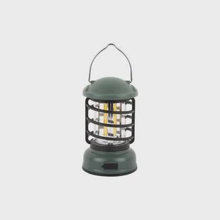 Leitmotiv Tafellamp Camping Lantern Led - Jungle groen - 8.5x8.5x15cm