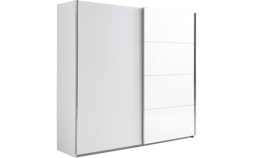 Goossens Basic Kledingkast Miami, 226 cm breed, 229 cm hoog, 1x spiegeldeur re en 1x schuifdeur li