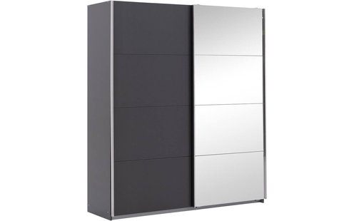 Goossens Basic Kledingkast Miami, 180 cm breed, 229 cm hoog, 1x spiegeldeur re en 1x schuifdeur li