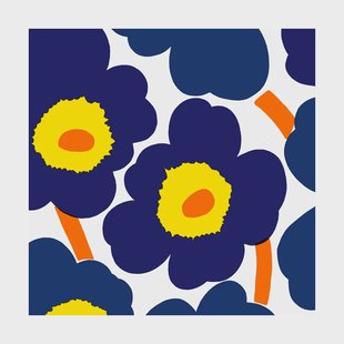 Marimekko Unikko servet 33x33 cm 20-pack Blue-Yellow