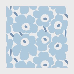 Marimekko Mini Unikko servetten 20-pack Light Blue-White
