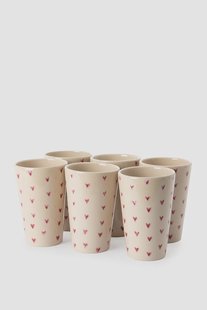 Beige latte mokken met hartjes