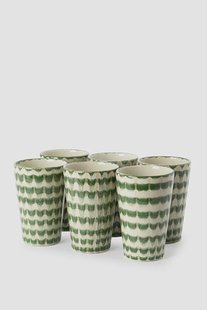 Groene latte mokken met print