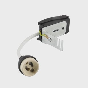 Deko-Light GU10 fitting met afstandhouder, wit, kabel 10 cm max. 35 W