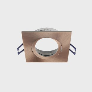 Deko-Light Samsola plafond inbouwlamp, koperkleurig, 9 x 9 cm, metaal