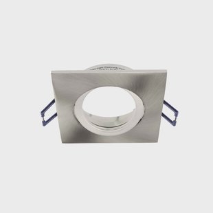 Deko-Light Inbouw plafondlamp Samsola, geborsteld zilver, 9 x 9 cm metaal