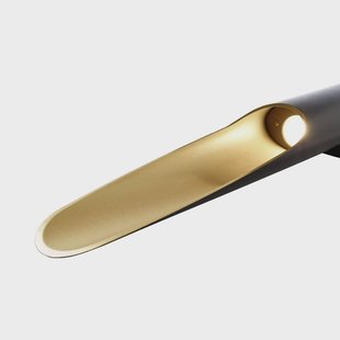 Deko-Light Apodis LED wandlamp, zwart/goud, hoogte 80 cm, metaal dimbaar