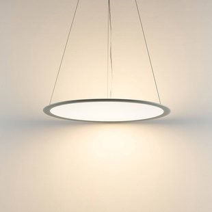 Deko-Light LED hanglamp PANEL, grijs, Ø 63 cm, metaal, CCT, dimbaar, 50 W