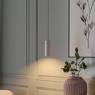 Deko-Light Hanglamp CAN, wit, hoogte 15 cm, Ø 6 cm, metaal, GU10