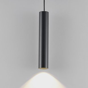 Deko-Light Hanglamp CAN, zwart, hoogte 35 cm, Ø 6 cm, metaal, GU10