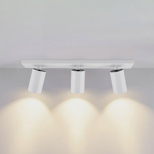 Deko-Light CAN TILT plafondspot, wit, 48 x 9 cm, 3-lamps, metaal GU10