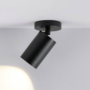 Deko-Light CAN TILT plafondspot, zwart, Ø 8 cm, 1-lamp, metaal GU10