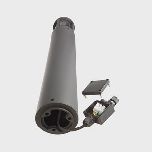 Deko-Light Tuinpadverlichting Facado II, hoogte 65 cm, grijs/rook, Ø 11 cm, IP65