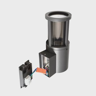 Deko-Light Facado II buitenwandlamp, grijs/smokegrijs Ø 11 cm IP65 metaal