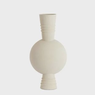 Light & Living Vaas Kavansi - Mat crème - 21x21x60cm