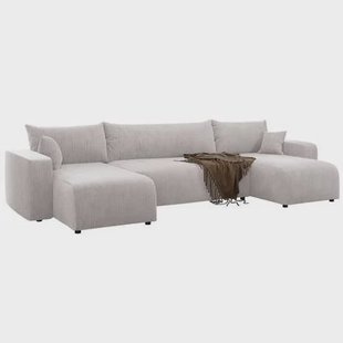 NADUVI Collection U-slaapbank Rosco ribstof