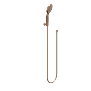 Handdoucheset IVY Set Bestaande Uit Doucheslang 150 cm, Wandhouder En Handdouche 3-Standen Geborsteld Mat Koper PVD