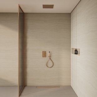 BWS Inbouw Plafondregendouche | Colorato | 30CM | met Handdouche | Geborsteld Goud | SET