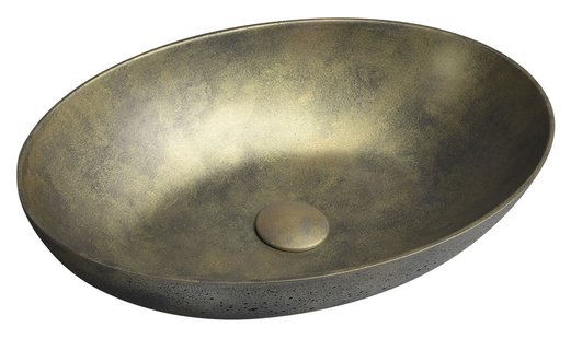 Vrijstaand Waskom Sapho Formigo 60x40 cm Goud