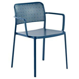 Kartell Audrey Tuinstoel Met Armleuning Blauw Met Blauw Frame