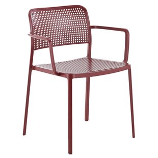 Kartell Audrey Tuinstoel Met Armleuning Burgundy Met Burgundy Frame