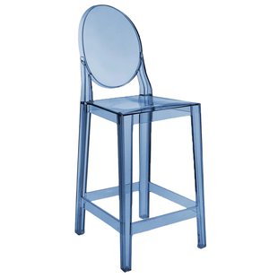 Kartell One More Barkruk Rond H65 Powder Blue