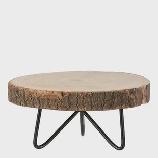 Mica Decorations Pia Boomstam Bijzettafel - Ø29 cm - Lichtbruin