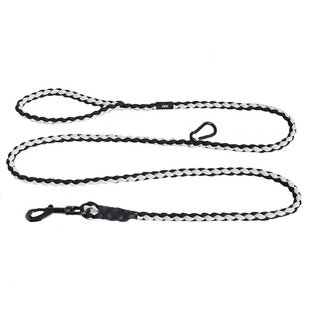 Hay Dogs Hondenriem Braided Verstelbaar M/L Black/White