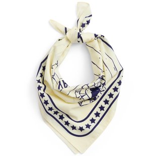 Hay Dogs Hondensjaal Gerecycled 55x55 Off-white/Blue