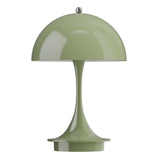Louis Poulsen Panthella Tafellamp V3&Oslash;16 LED Oplaadbaar Opaque Moss Green