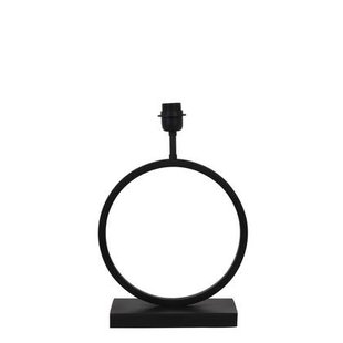 Light & Living Tafellamp Liva|Velours - Zwart|Blauw - Ø35x69cm