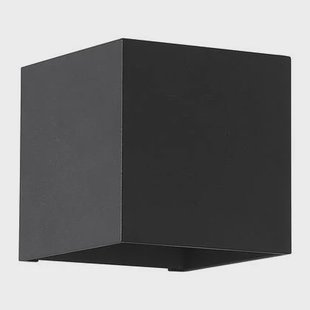 Searchlight Wall Wandlamp Vierkant - H 9,7 cm - Zwart