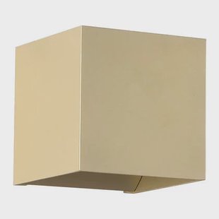 Searchlight Wall Wandlamp Vierkant - H 9,7 cm - Goud