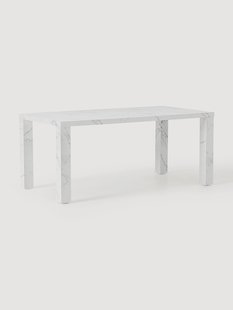 Eettafel Carl in marmerlook, in verschillende formaten