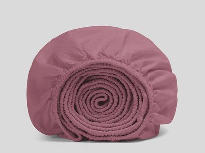 Yumeko Kinderhoeslaken percal katoen raspberry dream 60x120x15 100% biologisch en fairtrade katoen, percal geweven