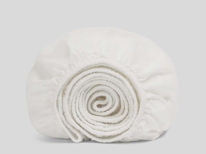 Yumeko Hoeslaken percal katoen blissful white 180x200x30 100% biologisch en fairtrade katoen, percal geweven