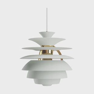 Louis Poulsen PH Snowball hanglamp Dusty green-brass