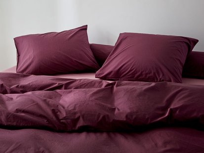 Yumeko Dekbedovertrek percal katoen plum paradise 140x220+1/60x70 100% biologisch en fairtrade katoen, percal geweven