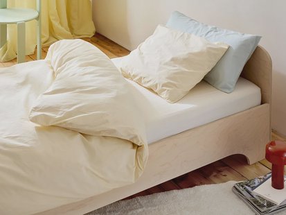 Yumeko Kinderdekbedovertrek percal katoen butter glow 120x150 100% biologisch en fairtrade katoen, percal geweven