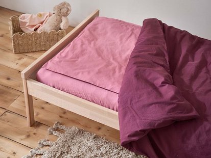 Yumeko Kinderdekbedovertrek percal katoen plum paradise 100x135 100% biologisch en fairtrade katoen, percal geweven