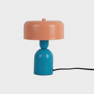 Leitmotiv - Tafellamp Double Funky - Aqua blue & peach orange Leitmotiv - Tafellamp Double Funky - Aqua blue & peach orange