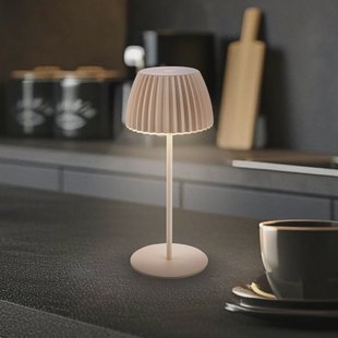 Briloner LED tafellamp Brilo unplugged Riffle, 20 cm, beige