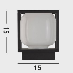 Searchlight Athene LED buiten wandlamp, IP54, zwart, metaal