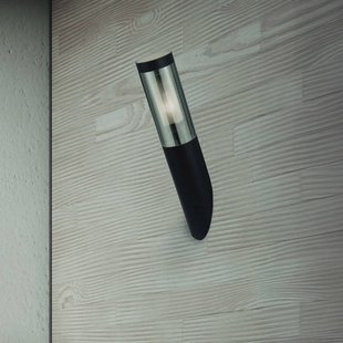 Searchlight Batton buitenwandlamp, IP44, zwart, metaal, E27