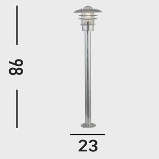 Searchlight Tuinpadverlichting X Conrad, zilver, IP44, hoogte 51 cm, staal